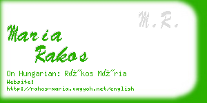 maria rakos business card